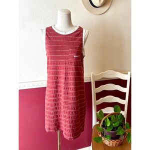 Roxy‎ Red Striped Sleeveless Pocket Mini Dress 100% Cotton M Casual Summer Beach